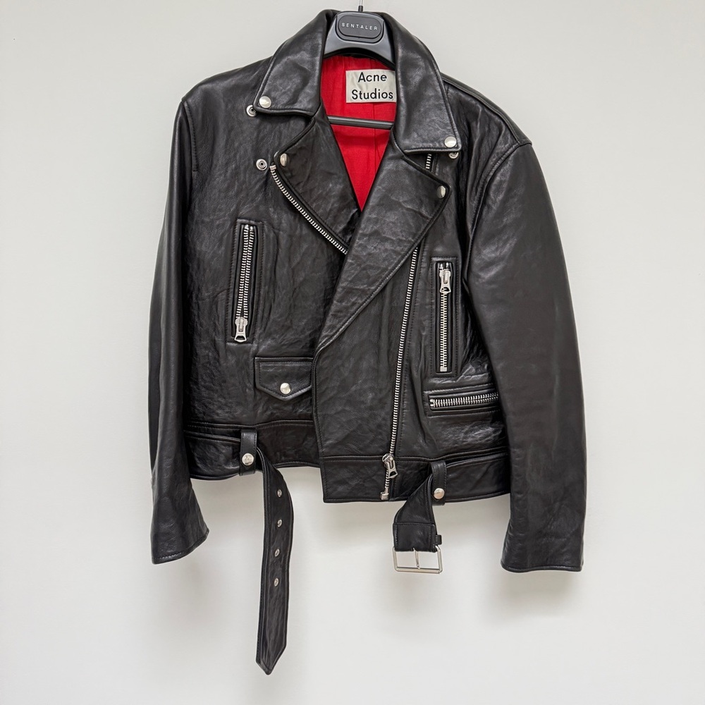 Acne Studio Merlyn Leather Jacket - Picture 2 of 4